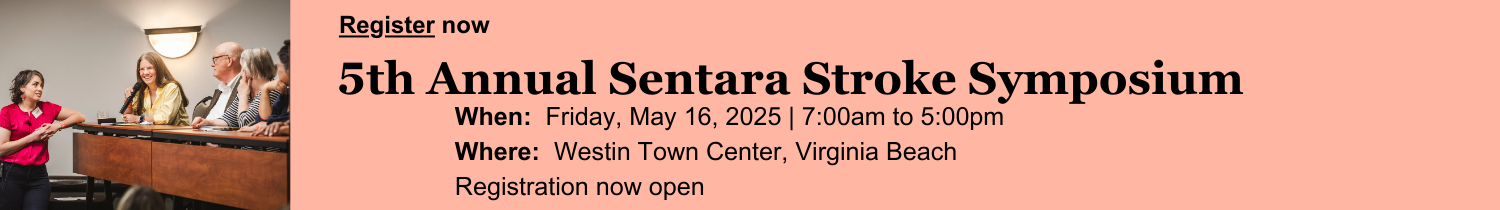 5th Annual Sentara Stroke Symposium Banner